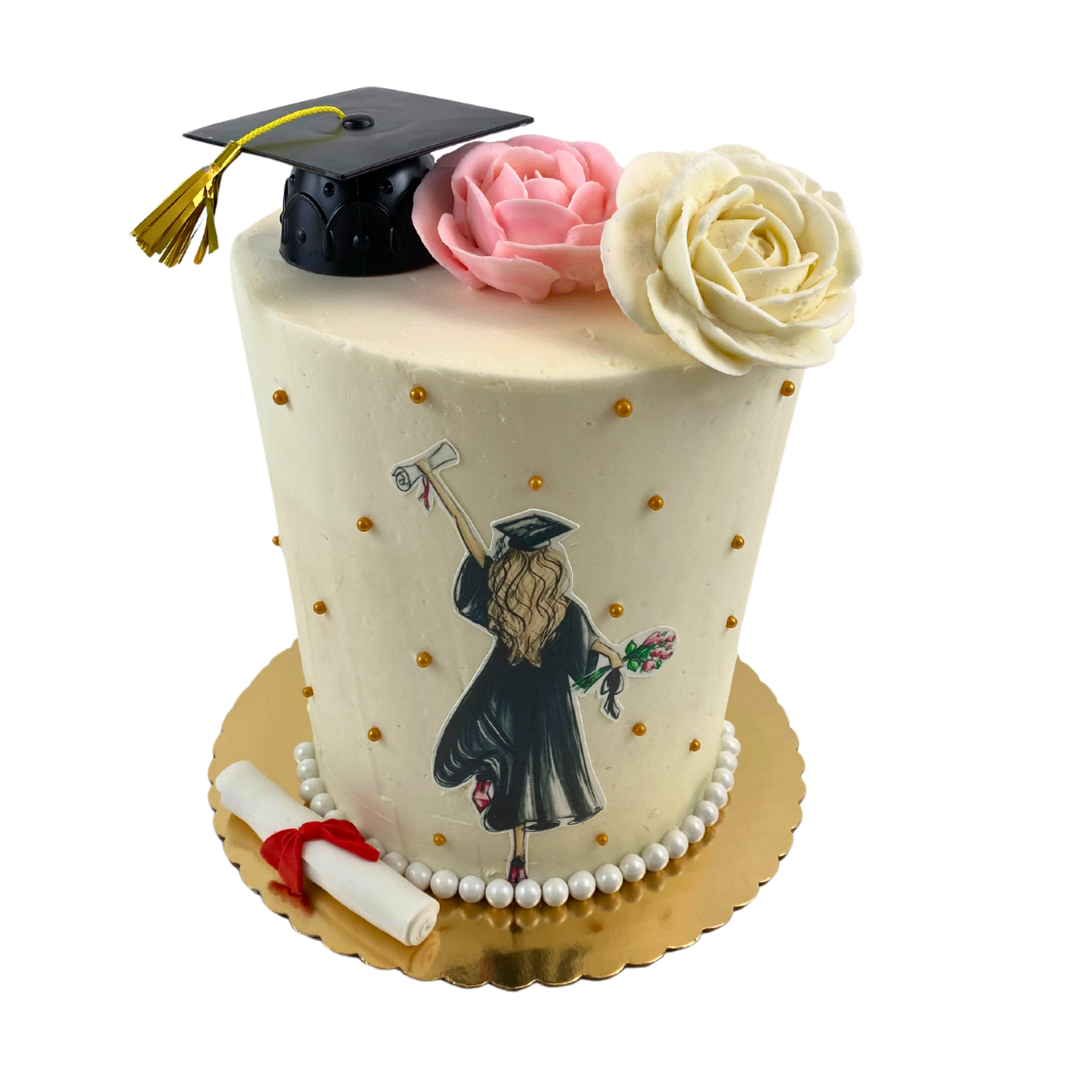 Silhouette Graduation Cake