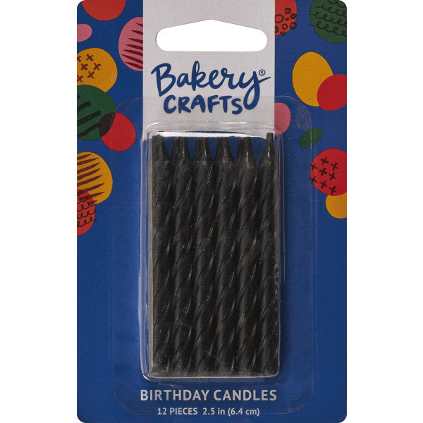 Black smooth & spiral candles