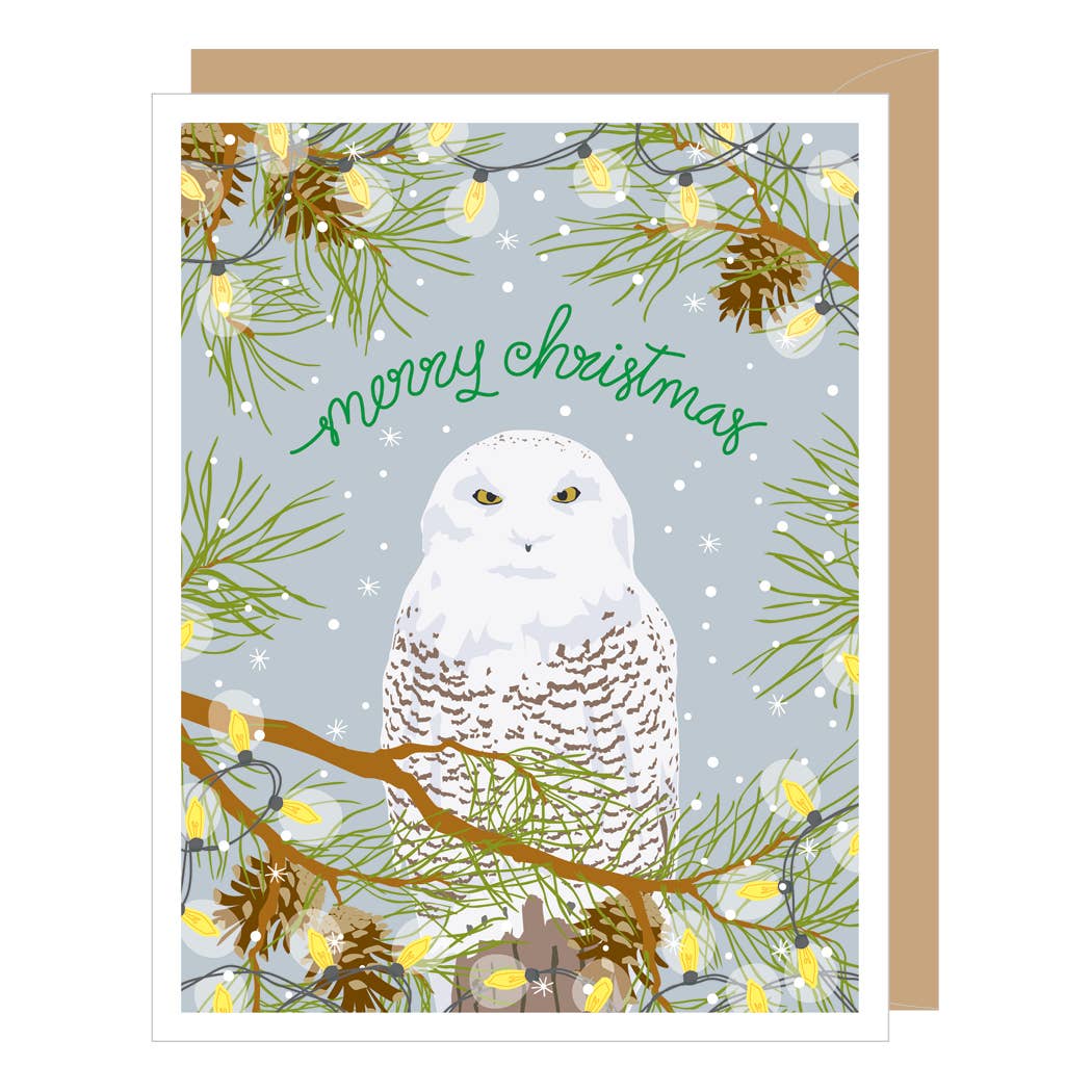 Snowy Owl Christmas Card