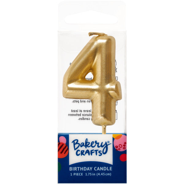 Mini Gold Numeral Candles