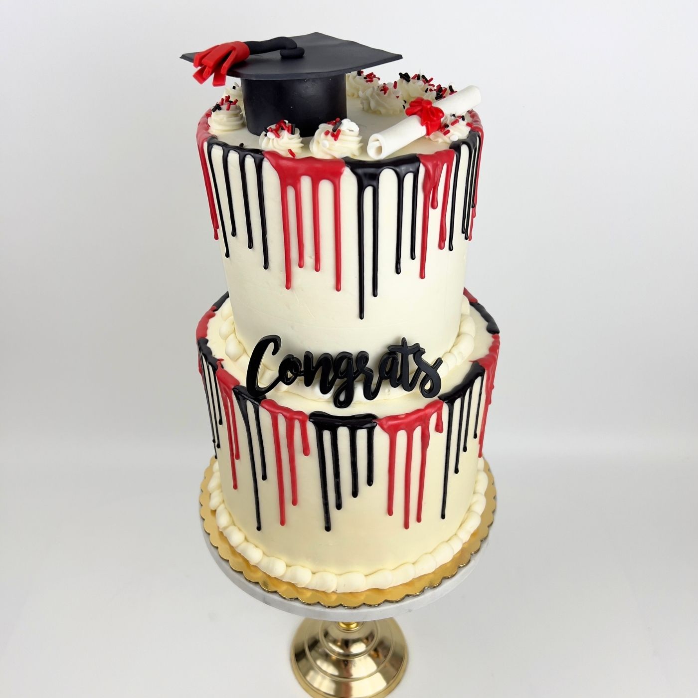 Two-Tier Graduation Cake Drip