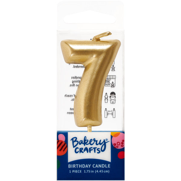 Mini Gold Numeral Candles