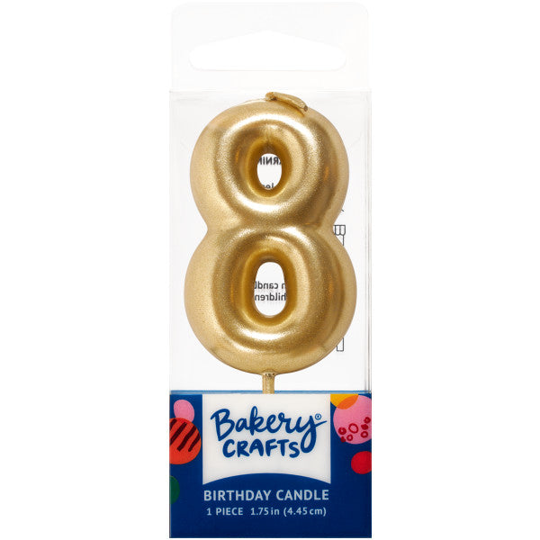 Mini Gold Numeral Candles