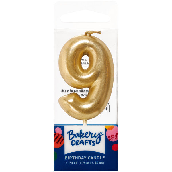 Mini Gold Numeral Candles