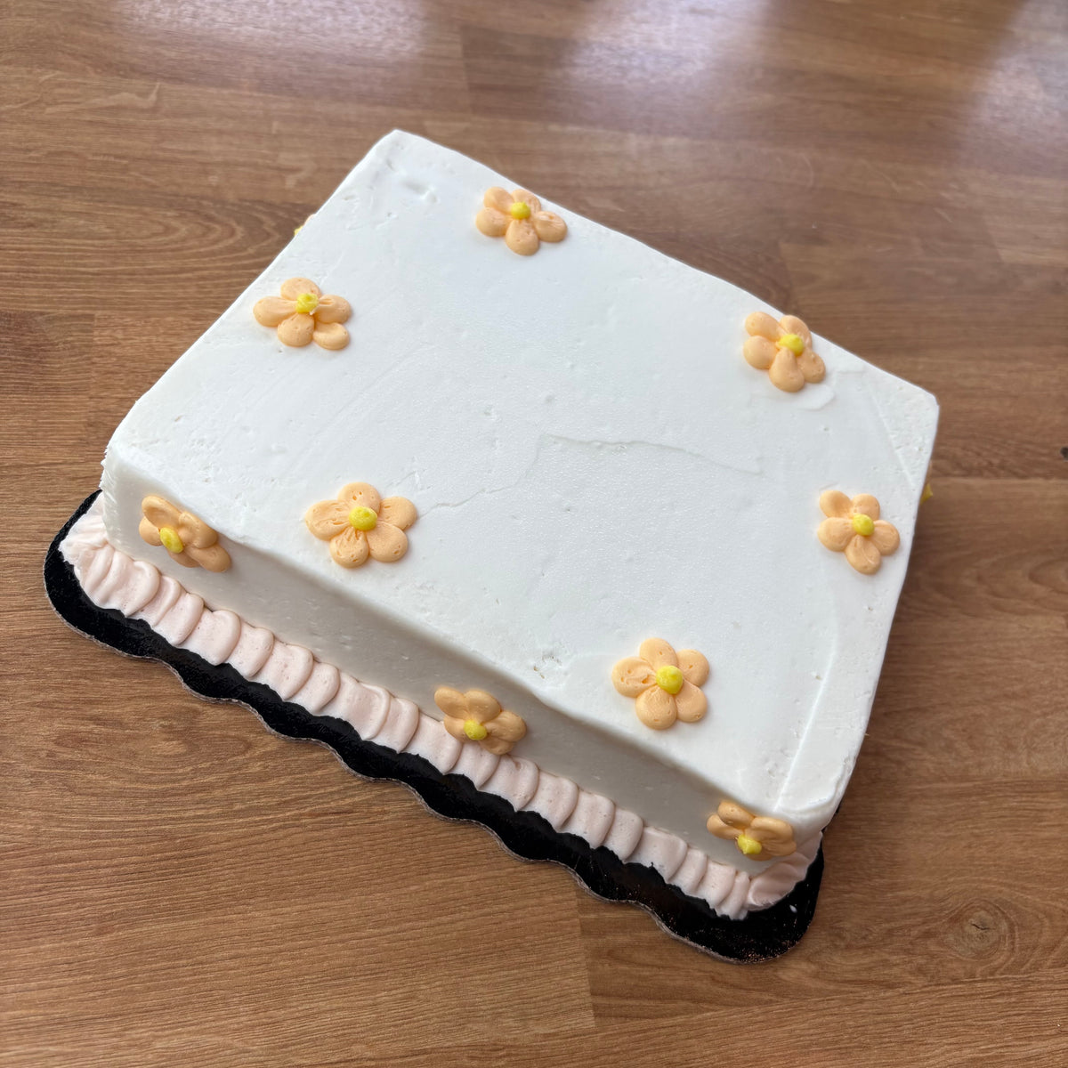 1/8th sheet cake- Vanilla