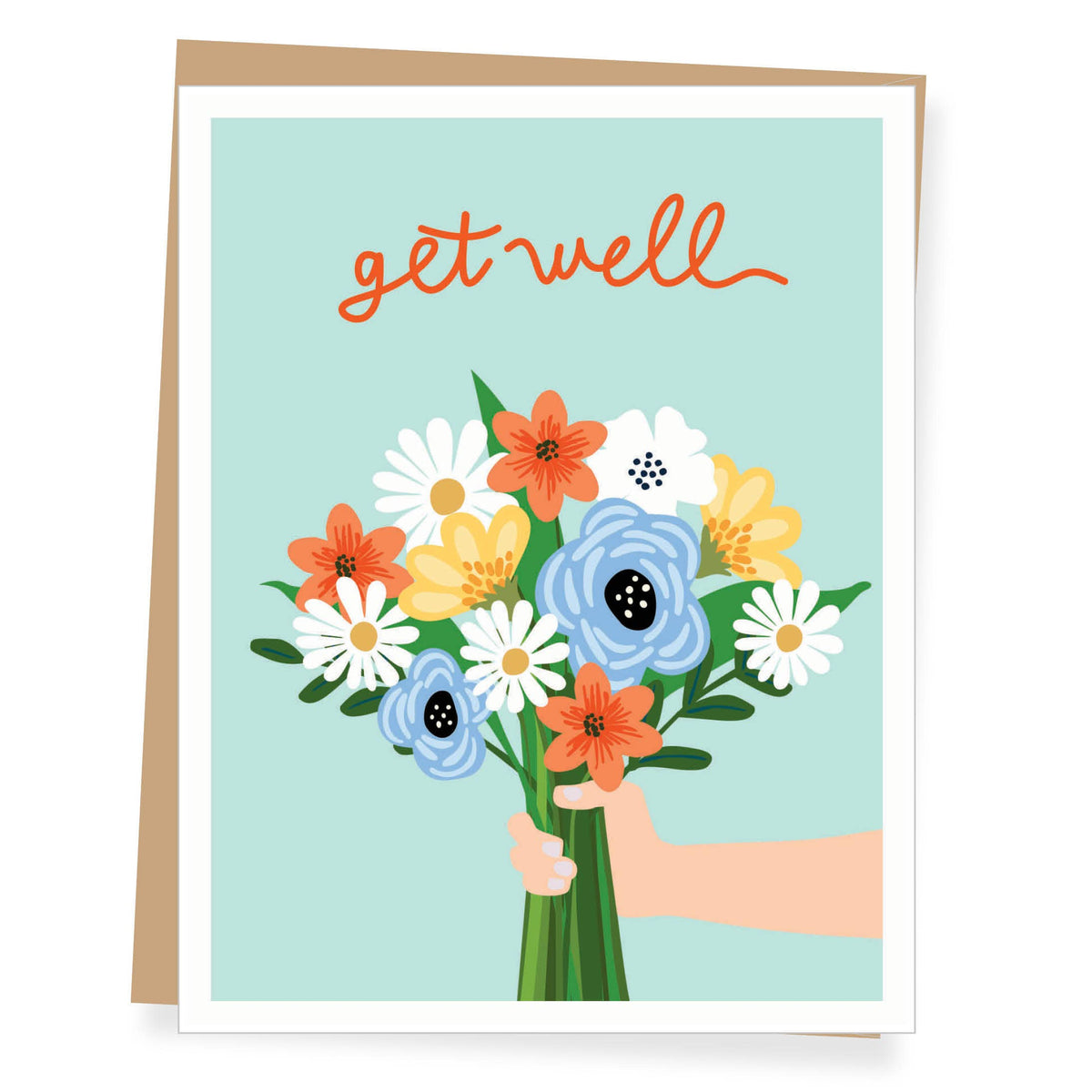 Bunch of Flowers Get Well Card