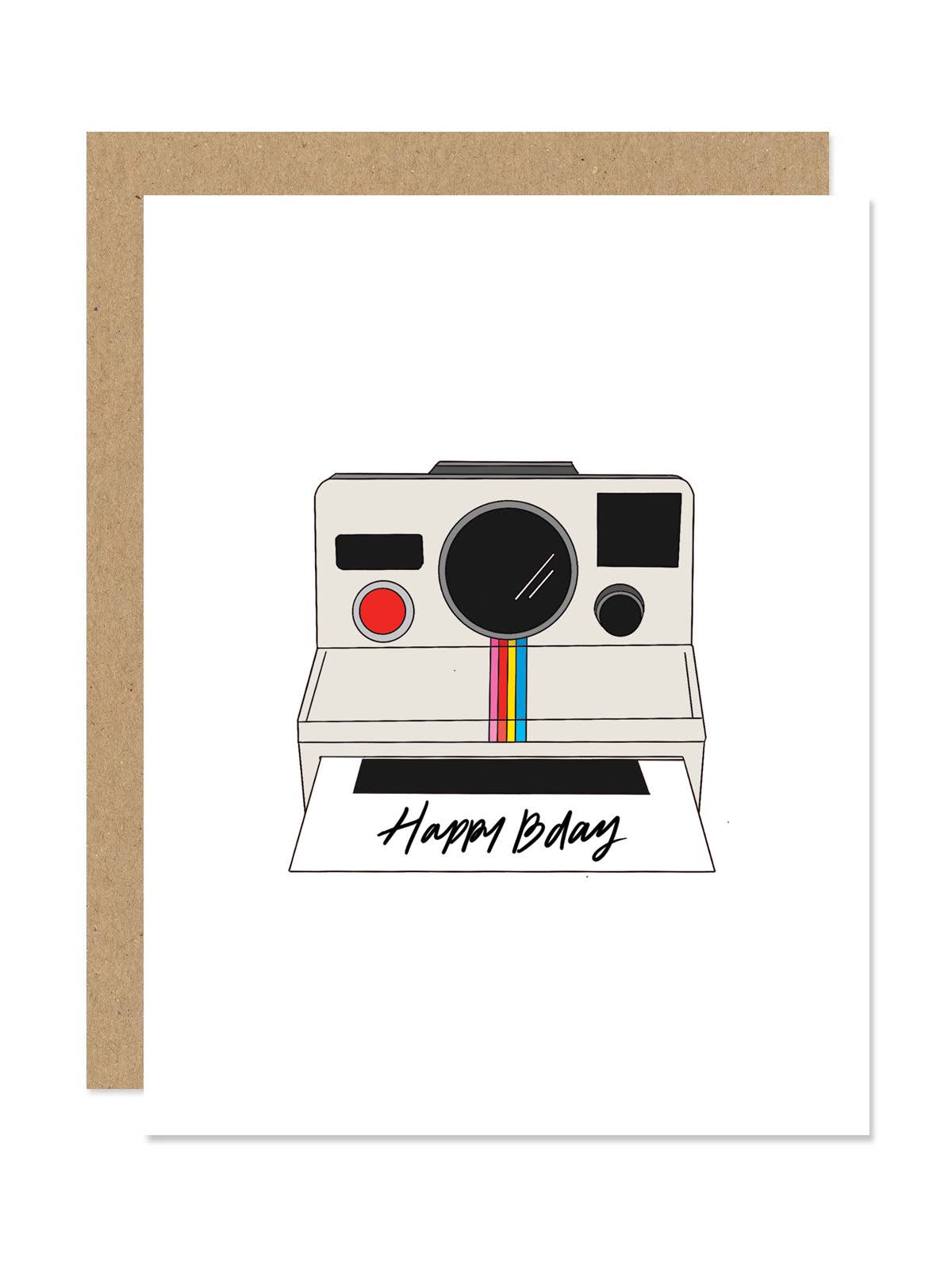 Retro Polaroid Camera Birthday Card