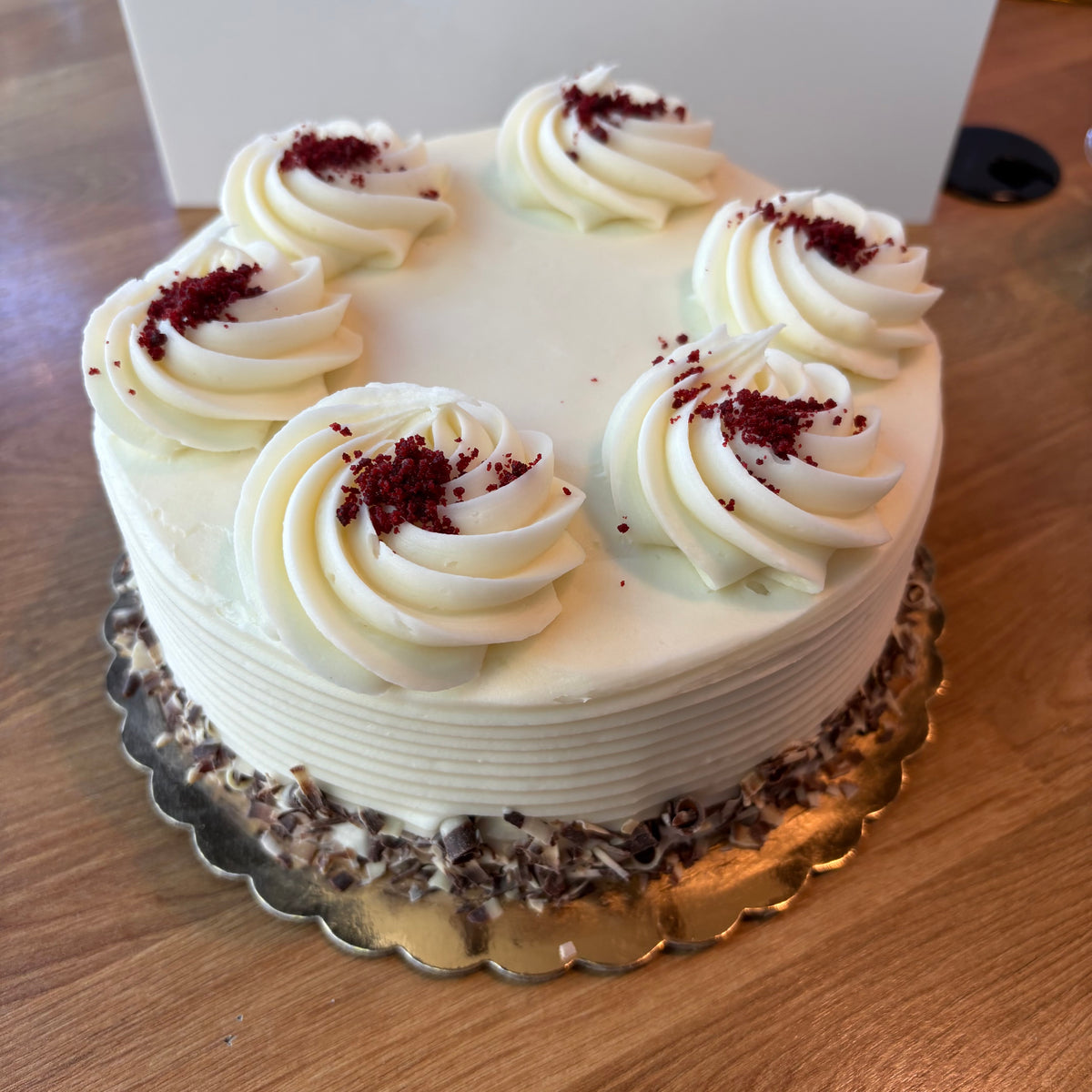 6” short Red velvet
