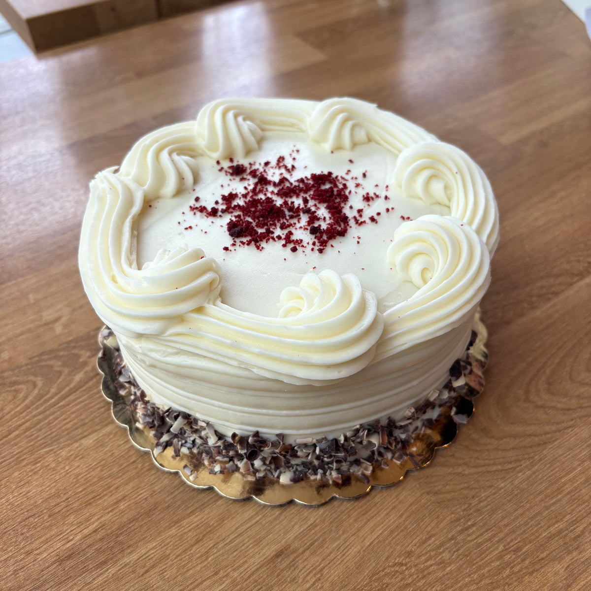 6” short Red velvet