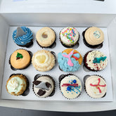 Shark/Beach week cupcakes