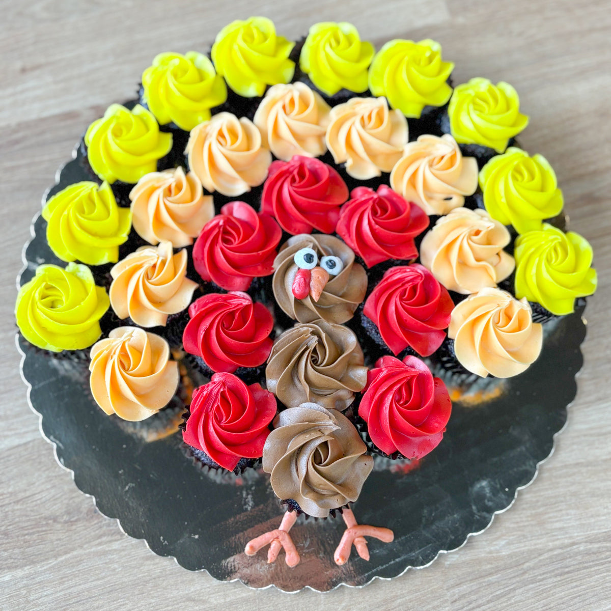 Turkey Cupcake Cake
