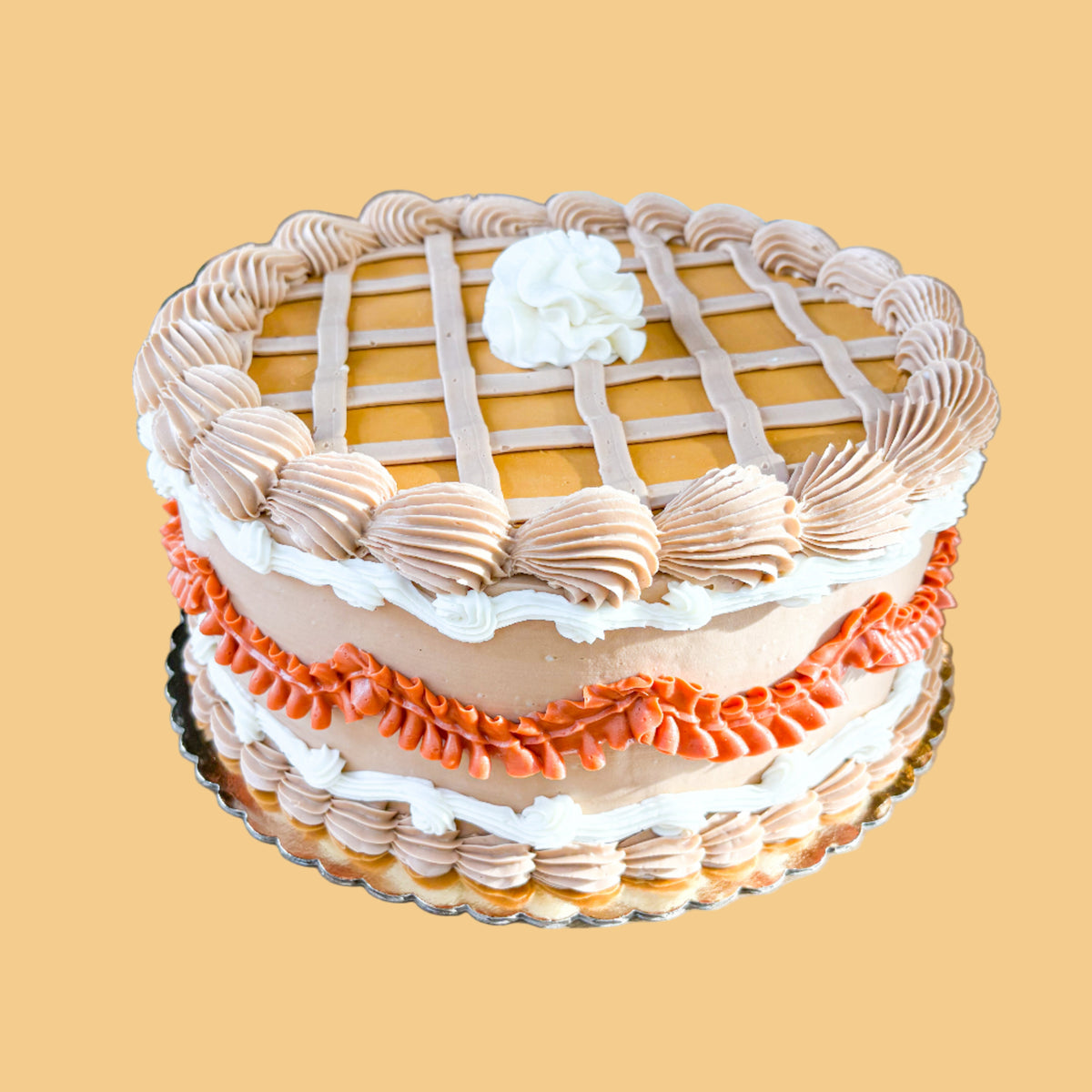 Vintage Piped Pie Cake