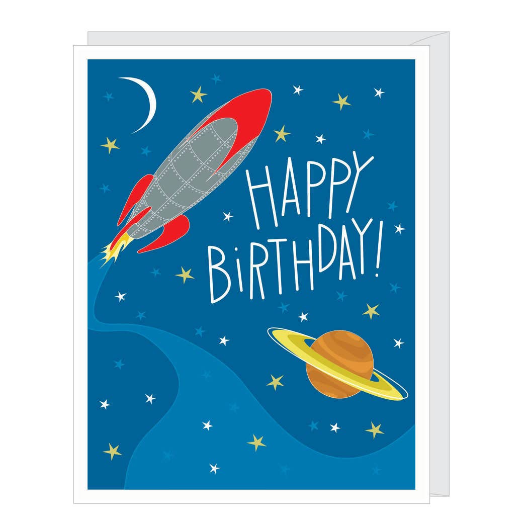 Rocket Birthday Card