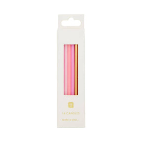 Rose Birthday Candles - 16 Pack | Cake Candles |