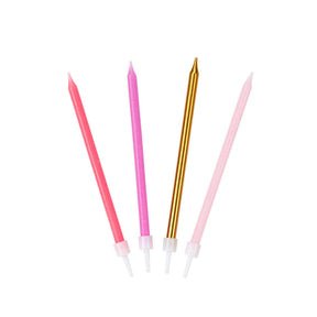 Rose Birthday Candles - 16 Pack | Cake Candles |