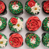Holiday Floral Cupcakes