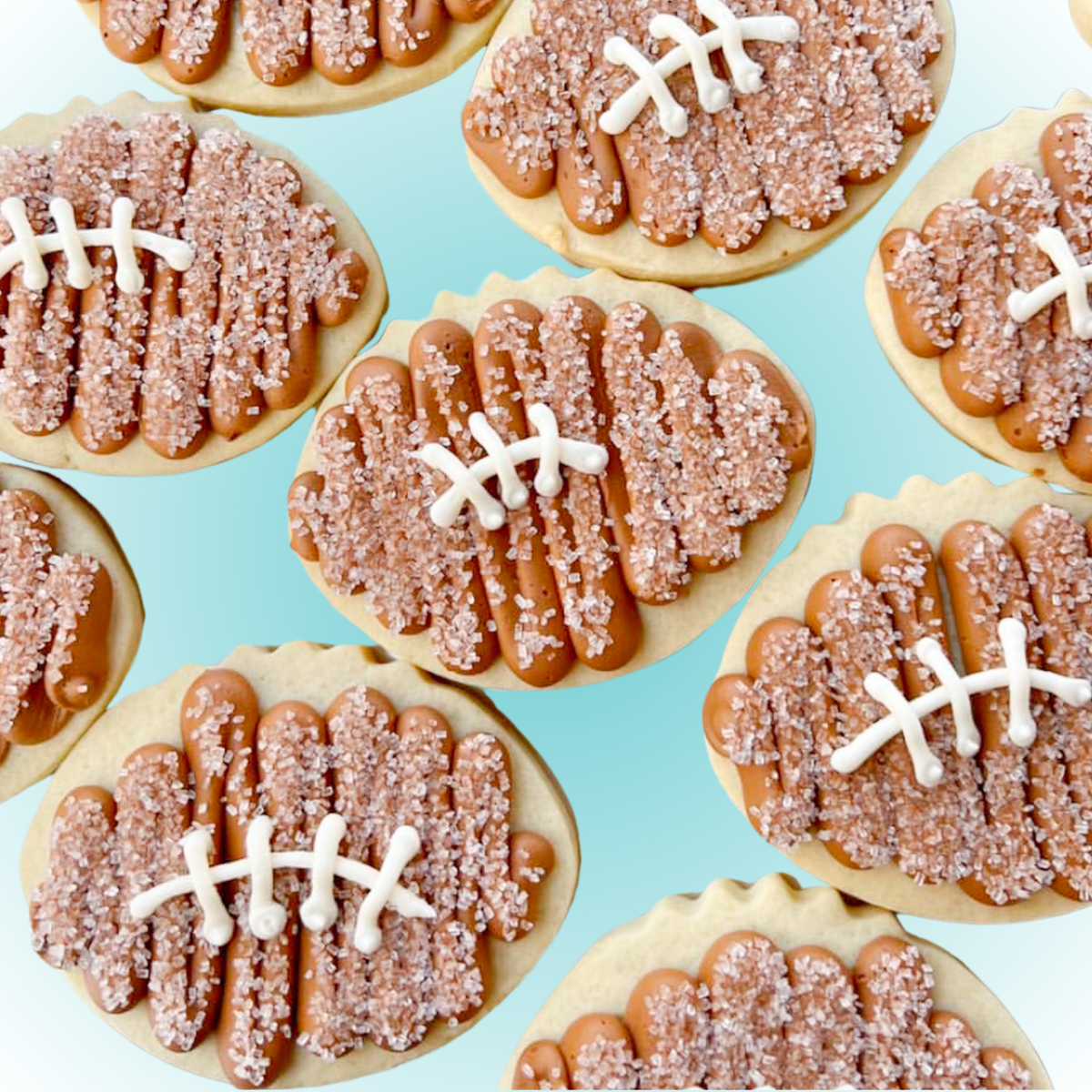 Rolled Sugar Football Cookies