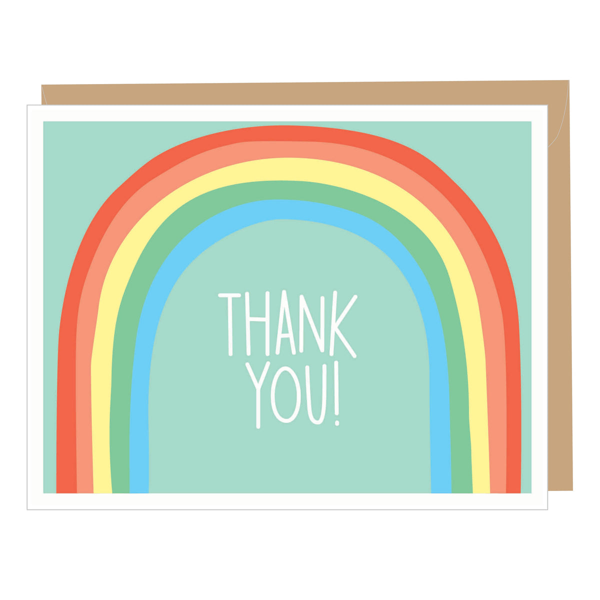 Rainbow Thank You Note Card