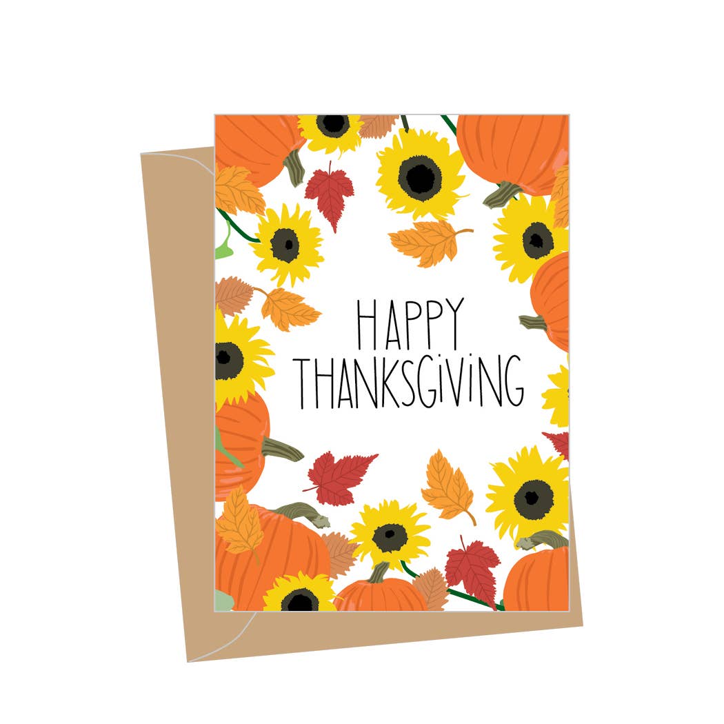 Mini Thanksgiving Sunflowers, Folded Enclosure Cards