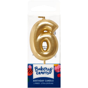 Mini Gold Numeral Candles