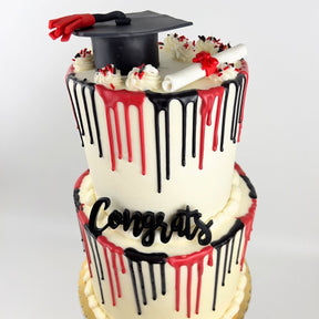 Two-Tier Graduation Cake Drip