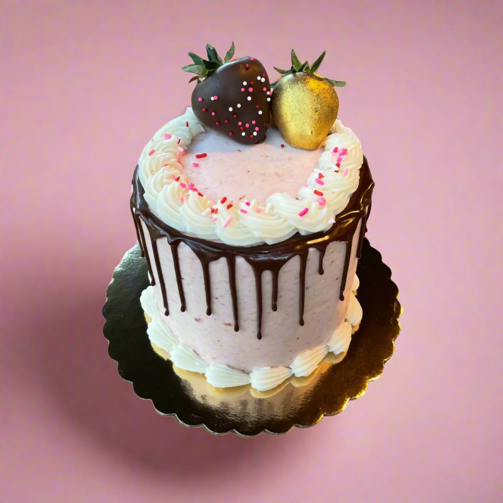 Personal Chocolate Strawberry Cake