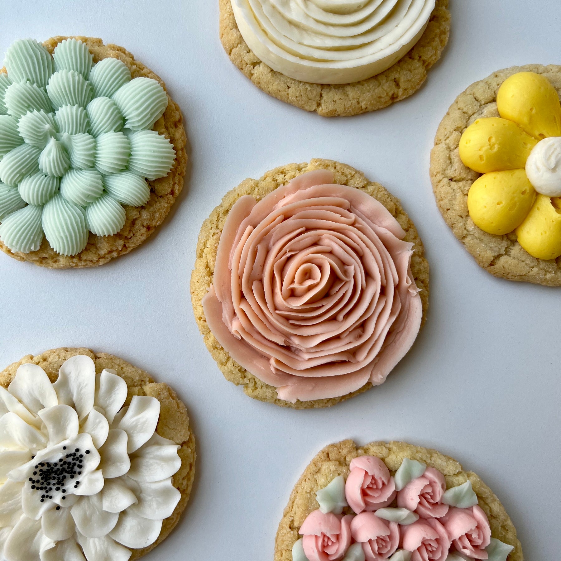 Floral Soft Sugar Iced Cookies