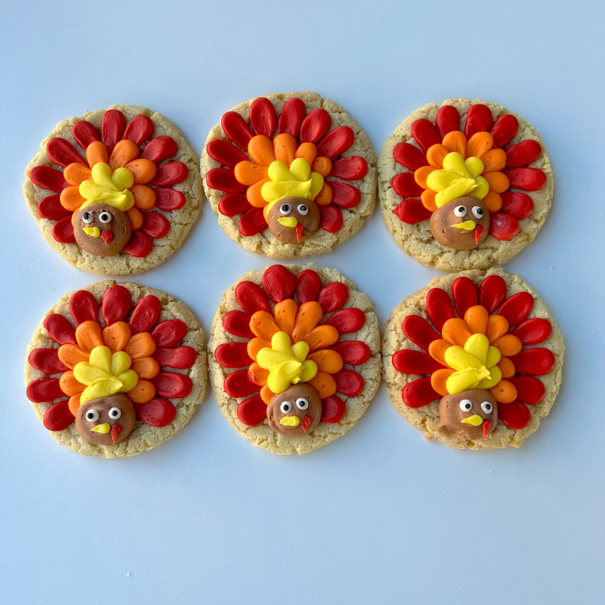 Iced soft sugar cookie-Turkeys